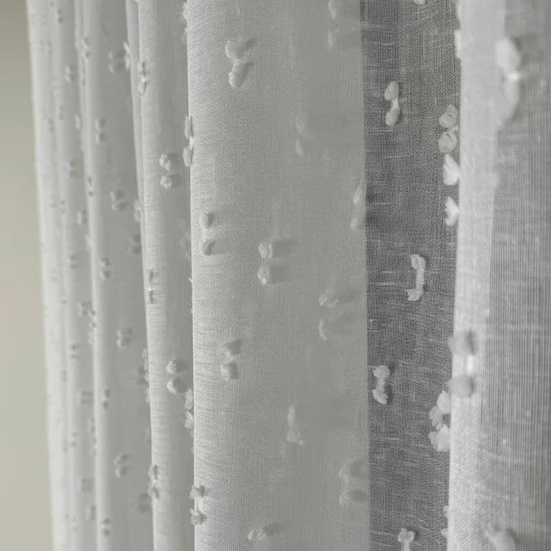 Wellenvorhang Ferona Voile Pompom