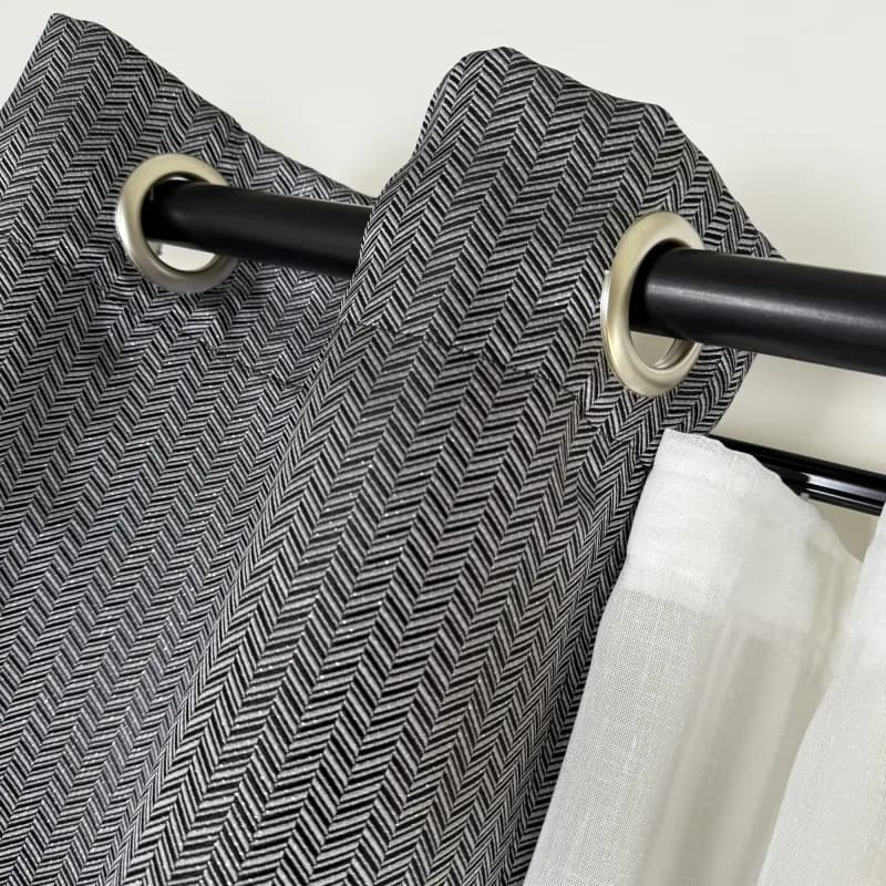 Wellenvorhang Nolvia Jacquard Zickzack
