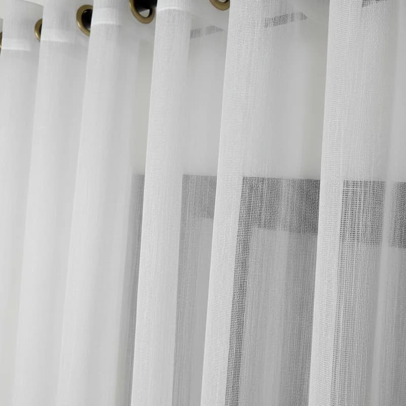 Wellenvorhang Talena Leinen-Voile Textur